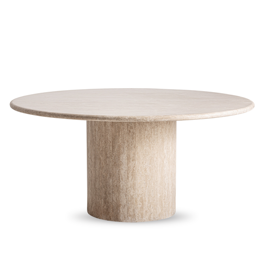 Eettafel travertine beige Evora Ø160 cm