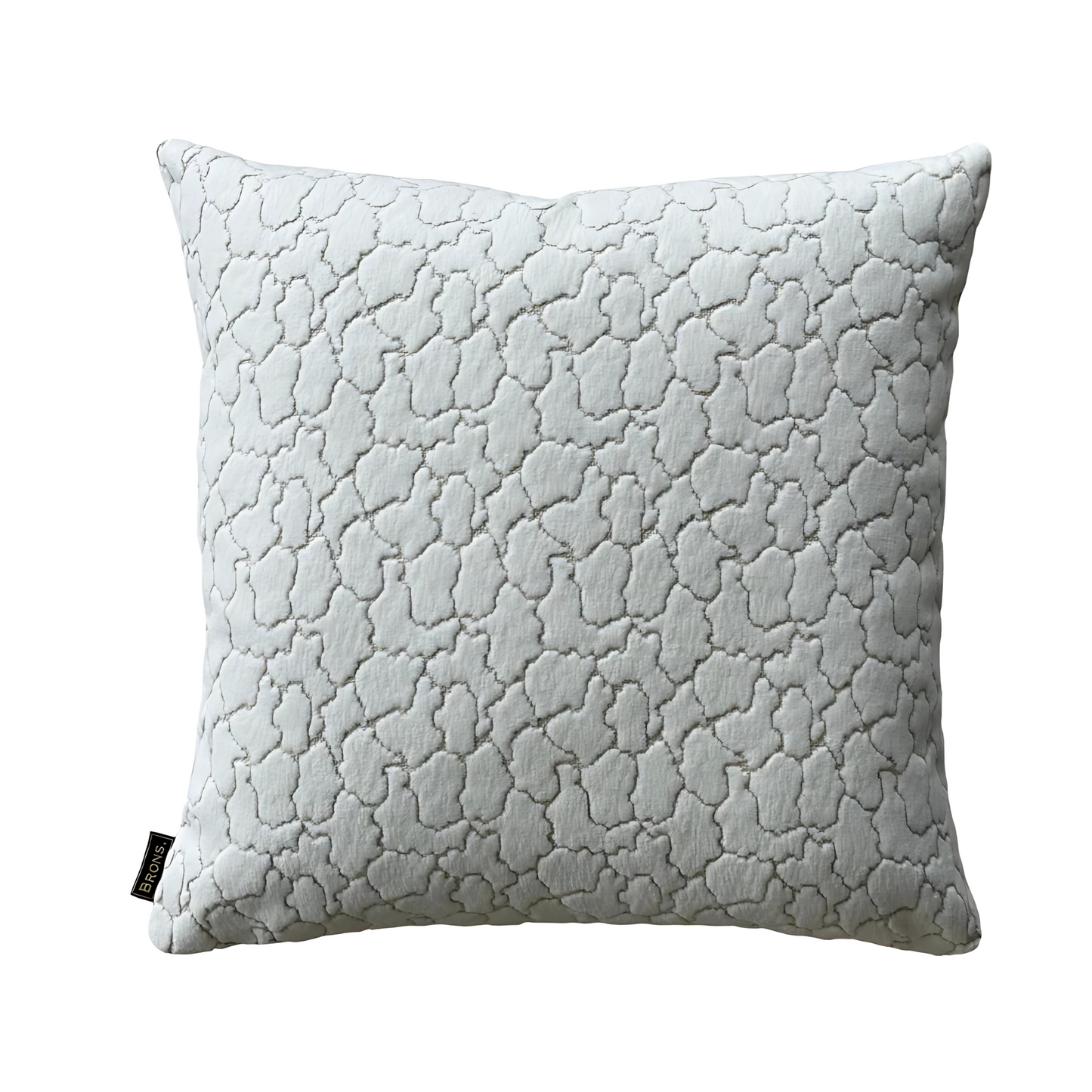 Handgemaakt luxe sierkussen Miles van Brons 50x50 cm met donzen vulling – verkrijgbaar bij Maison Collection voor Japandi, Hotel Chic en Modern interieur