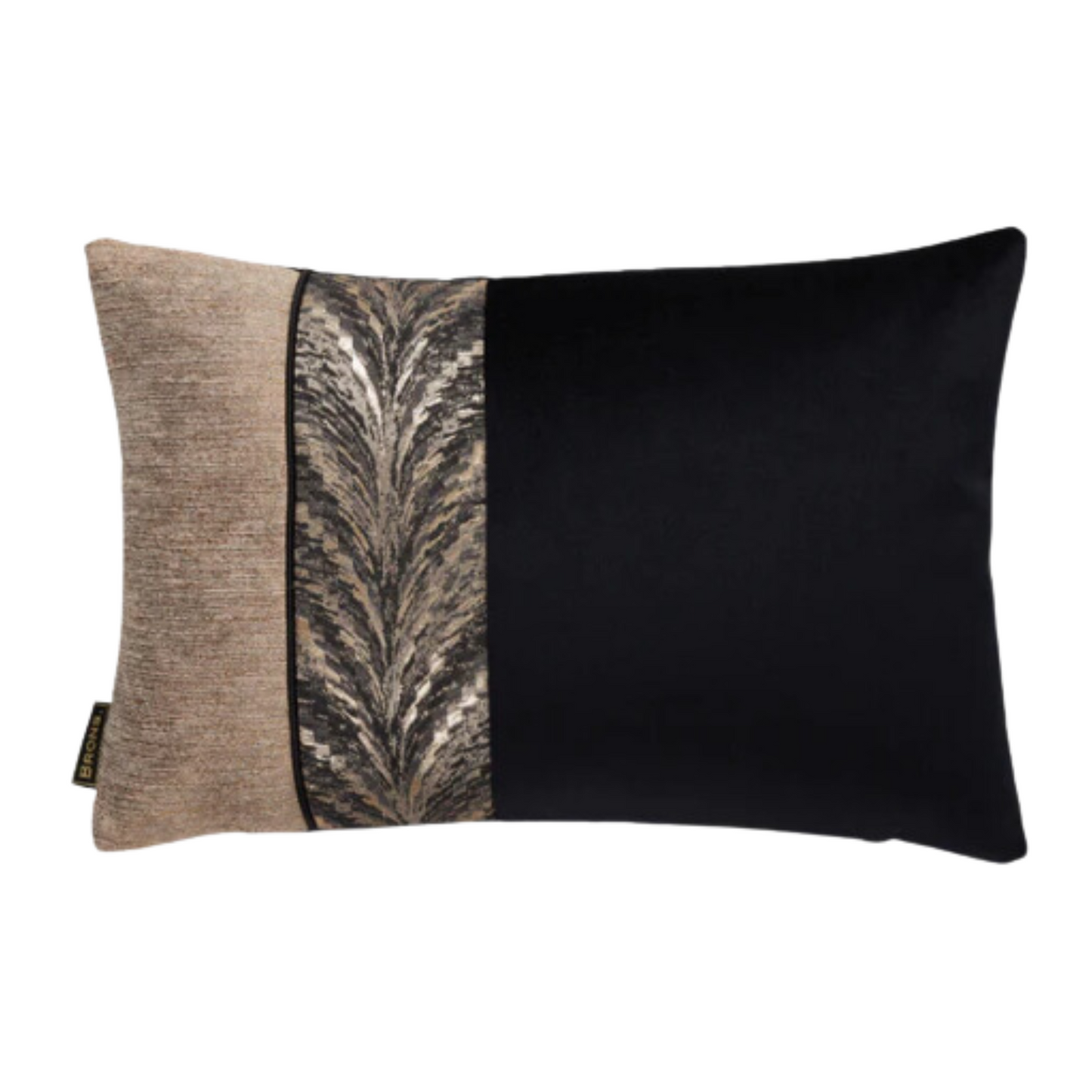 Sierkussen Luxor strook zwart 45x30 cm