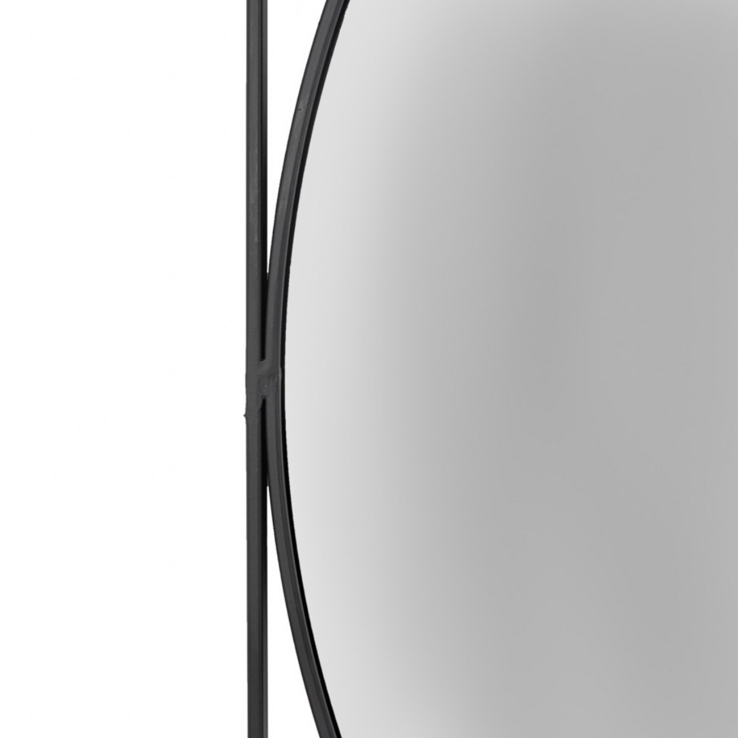 Spiegel rond met vierkante kader zwart 77x77x1,5 cm