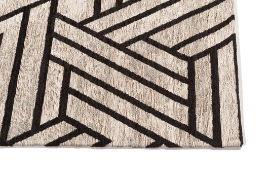 Vloerkleed Casa geometrisch zand/zwart, donkerbruin