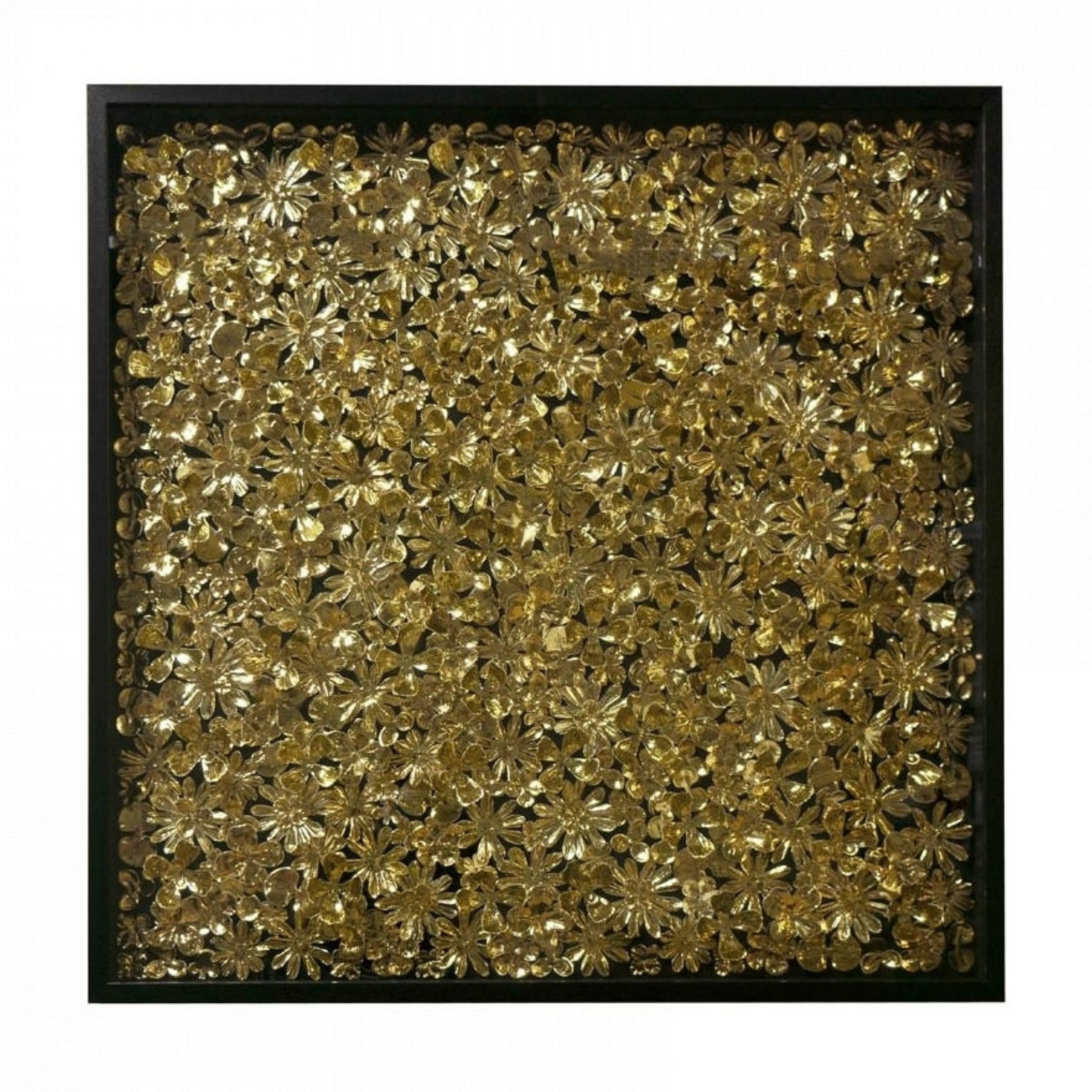 Wall art Golden Flower 120x120x6 cm