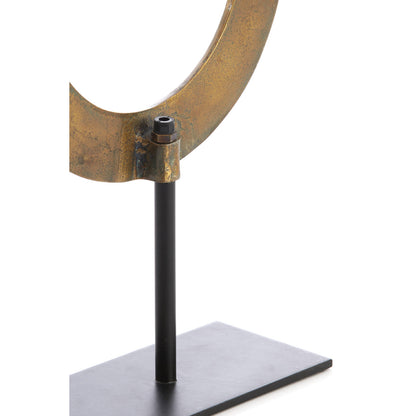Ring-Ornament op voet goud/zwart WAIWO 35x56 cm (L)