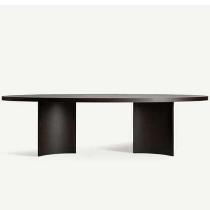 Ameer eettafel 270x130x75 cm donkerbruin eikenhout