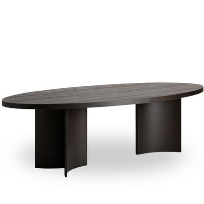 Ameer eettafel 270x130x75 cm donkerbruin eikenhout