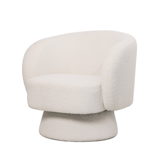 Draaifauteuil Noa in 78x81x77cm Bouclé naturel