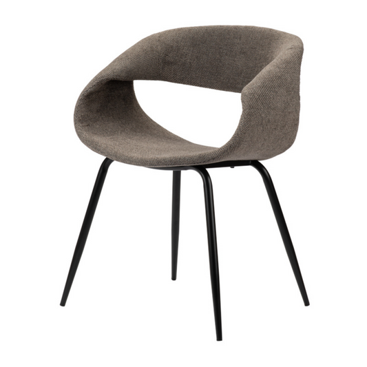 Eetkamerstoel Curva Taupe 61 x 53 x 81 cm