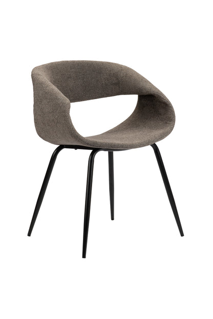 Eetkamerstoel Curva Taupe 61 x 53 x 81 cm