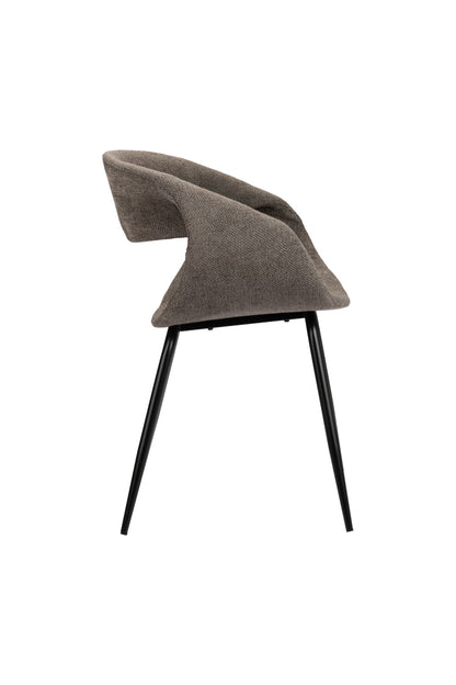 Eetkamerstoel Curva Taupe 61 x 53 x 81 cm