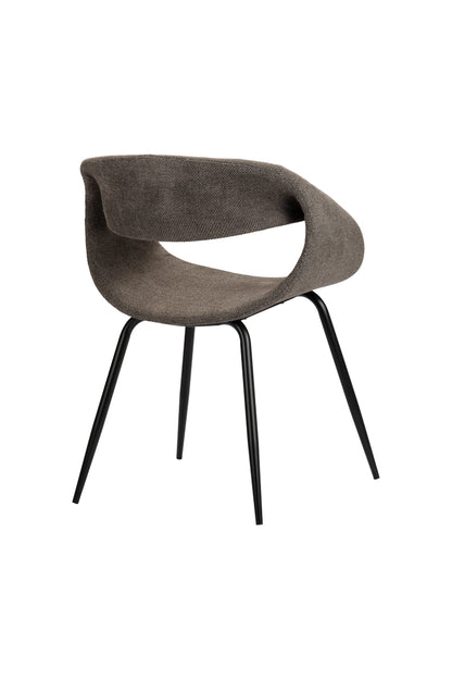 Eetkamerstoel Curva Taupe 61 x 53 x 81 cm