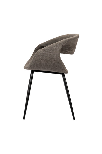 Eetkamerstoel Curva Taupe 61 x 53 x 81 cm