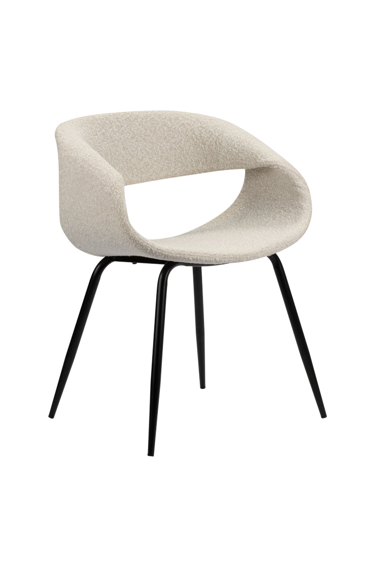 Eetkamerstoel Curva White 61 x 53 x 81 cm