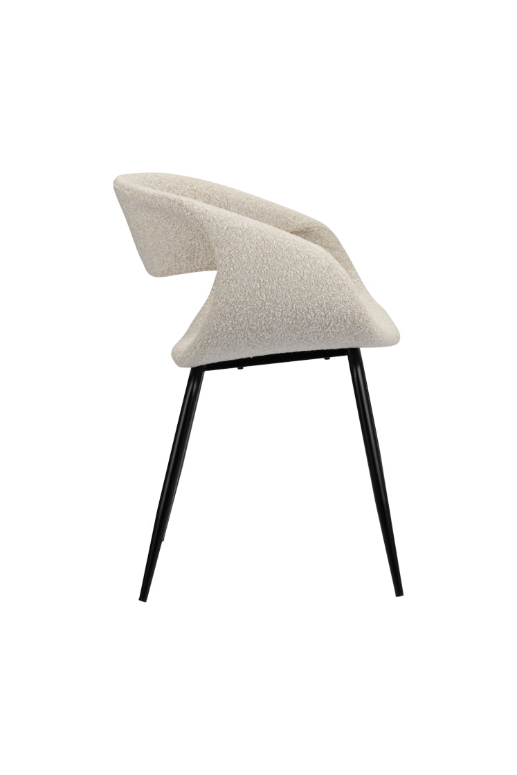 Eetkamerstoel Curva White 61 x 53 x 81 cm
