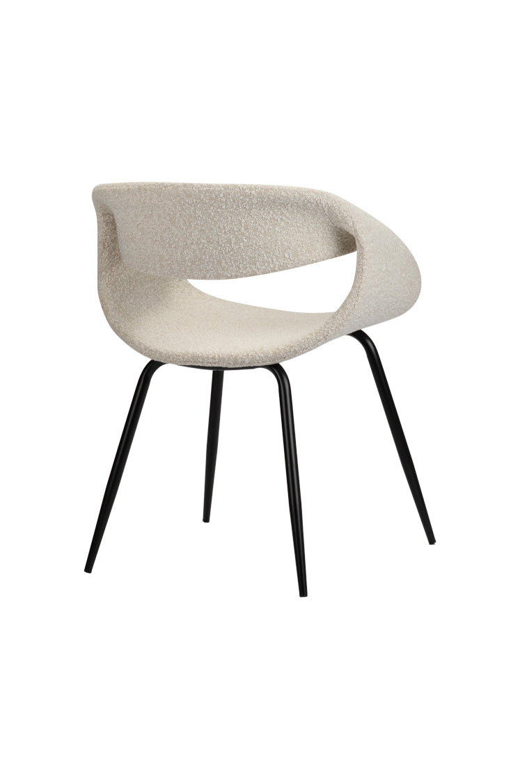 Eetkamerstoel Curva White 61 x 53 x 81 cm