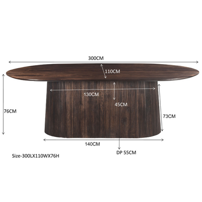 Eettafel Okinawa | OVAAL 200CM | WK51 op voorraad