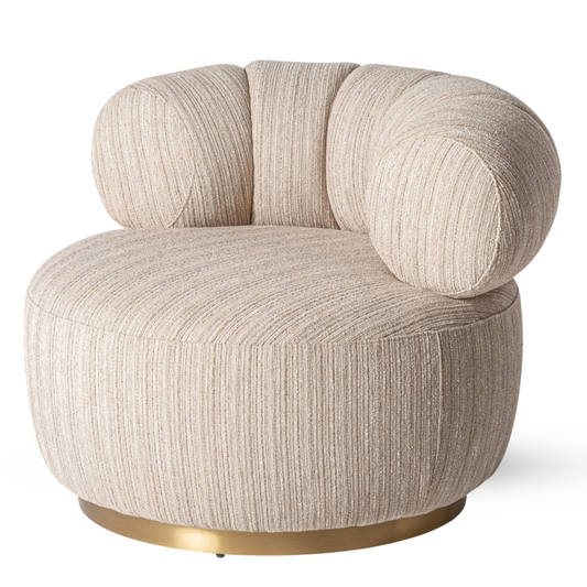 Fauteuil Linai 91x84x68 cm beige/goud