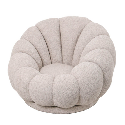 Fauteuil Poppa in Bouclé zand 97x97x69cm