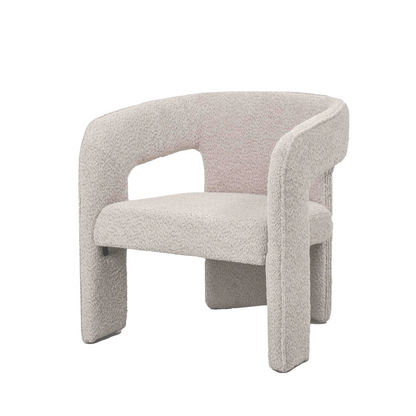 Fauteuil Aila in Bouclé zand 69x66x73cm