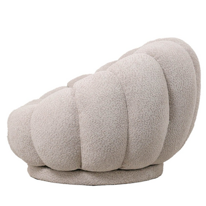 Fauteuil Poppa in Bouclé zand 97x97x69cm