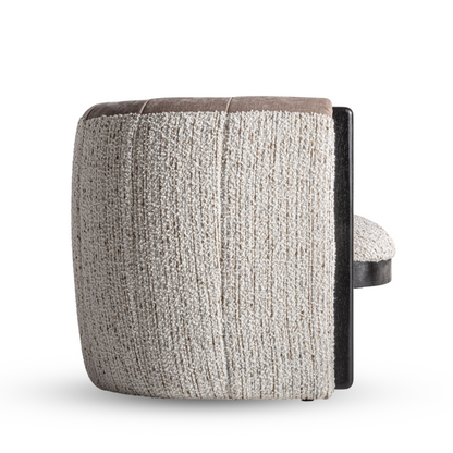 Fauteuil Vienna taupe met zwart polyester 76x75x70 cm