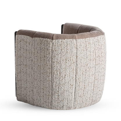 Fauteuil Vienna taupe met zwart polyester 76x75x70 cm