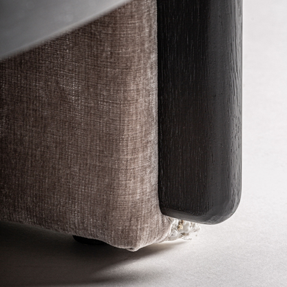 Fauteuil Vienna taupe met zwart polyester 76x75x70 cm
