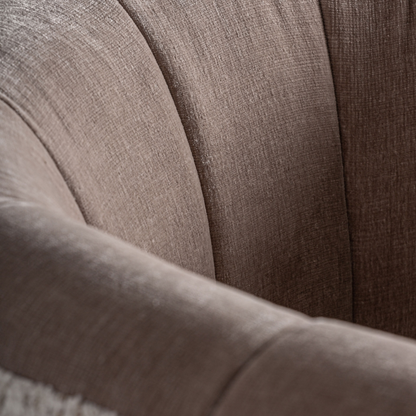 Fauteuil Vienna taupe met zwart polyester 76x75x70 cm