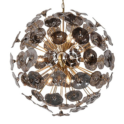 Hanglamp Flowerbom 81x81x81cm smoke glas