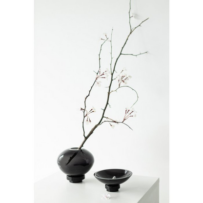 Vase/tea light holder Linn Black High-quality Glass (L)