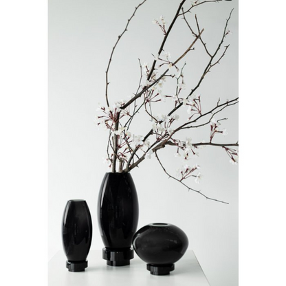 Vase/tea light holder Linn Black High-quality Glass (L)
