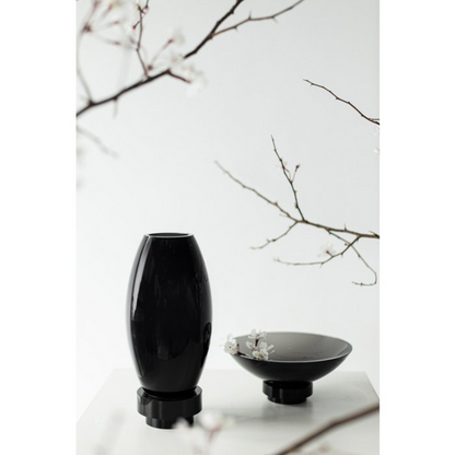 Vase/tea light holder Linn Black High-quality Glass (L)