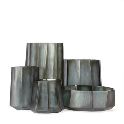 Guaxs | OKKA tea light holder/vase 16x16x14cm smoke grey (S)