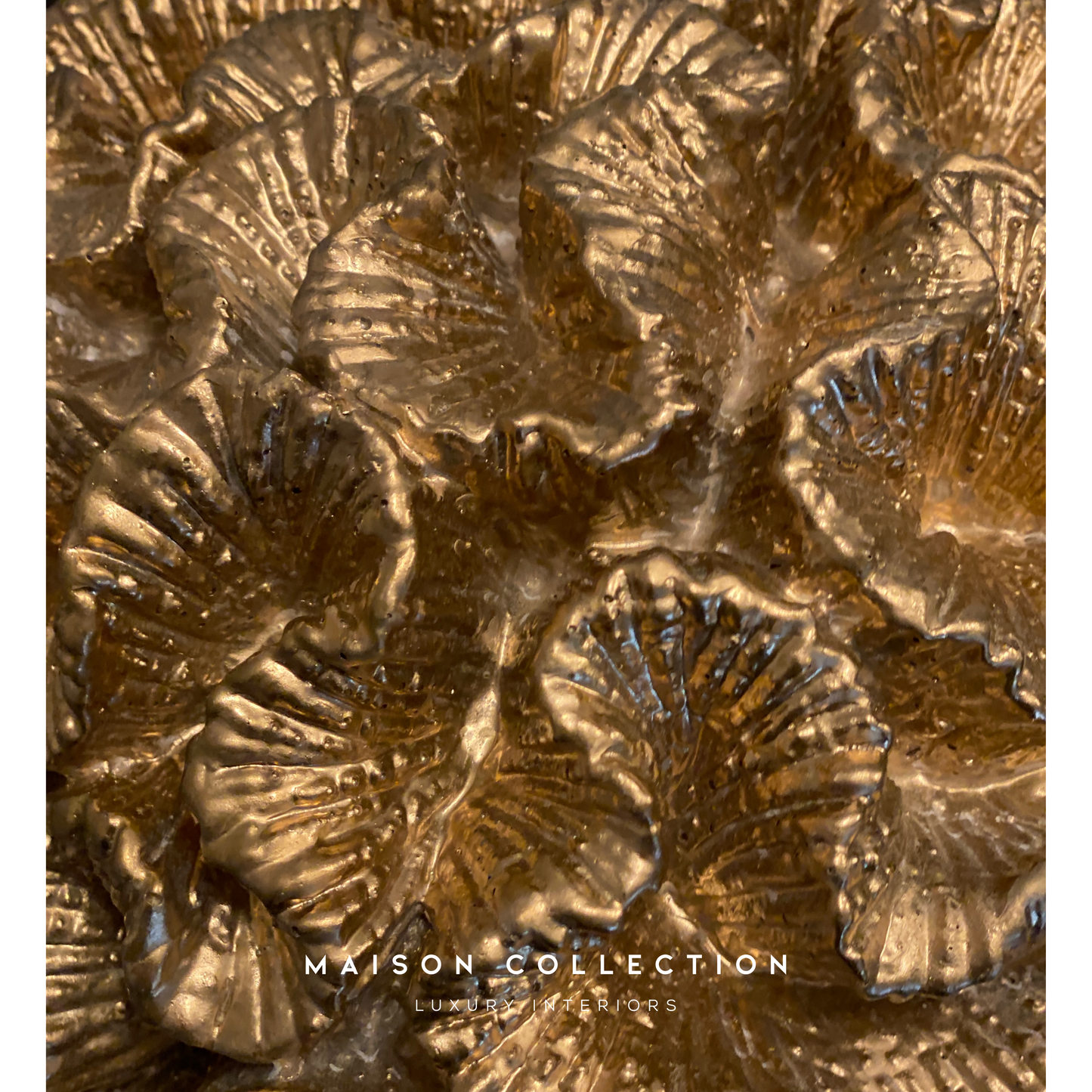 Koraal Coly goud op zwart voet 15x25cm