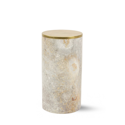 Opbergbox Celeste met messing deksel 10,5x8x19 cm