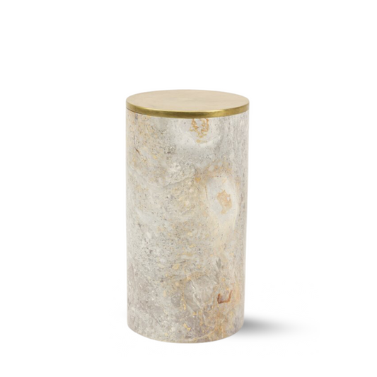 Opbergbox Celeste met messing deksel 10,5x8x19 cm