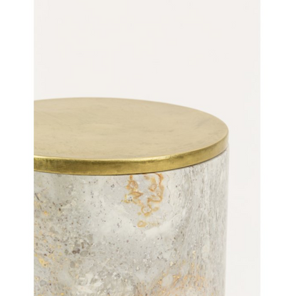 Opbergbox Celeste met messing deksel 10,5x8x19 cm