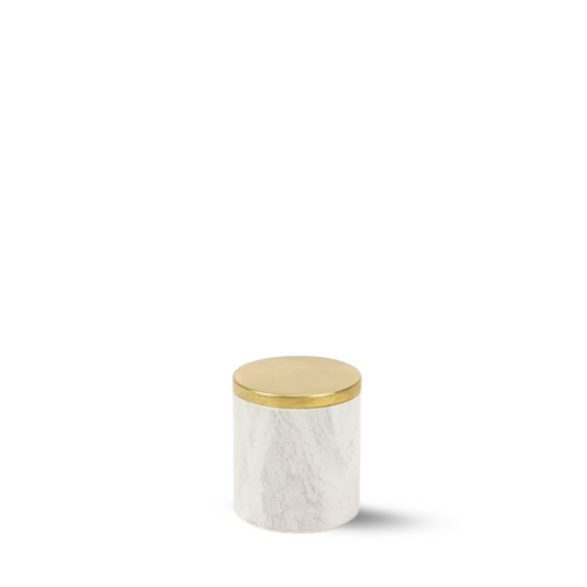 Opbergbox Celeste met messing deksel 5,5x8x5,5 cm