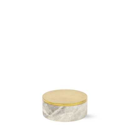 Celeste storage box with brass lid 8x8x3 cm 