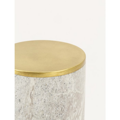 Opbergbox Celeste met messing deksel 10,5x8x19 cm