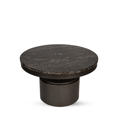 PTMD | Salontafel Bregt 60x60x35cm bruin marmer/staal (S)