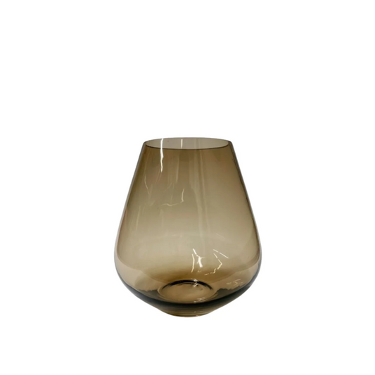 Pear Vaas Amber/Taupe glas 20 cm x 22 cm (M)