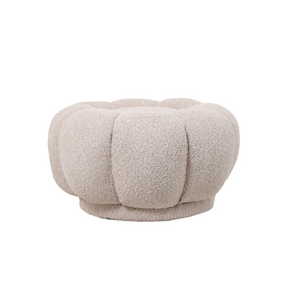Poef Poppa in Bouclé zand 62x62x34cm
