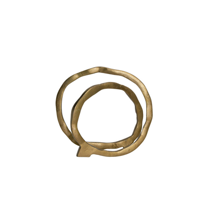Sculptuur ringdeco goud 28x25 cm