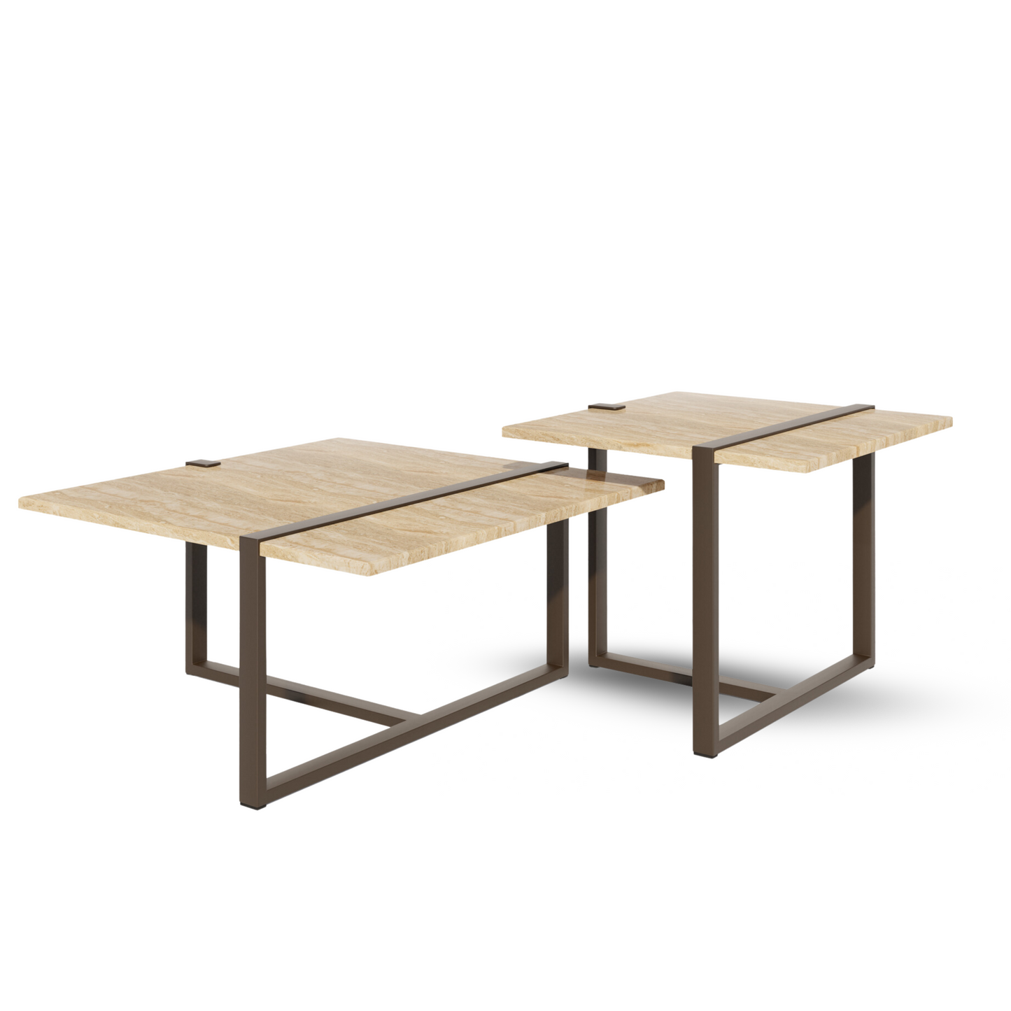 Salontafel Amereto 81x70x40cm - 61x60x50 cm (set/2)