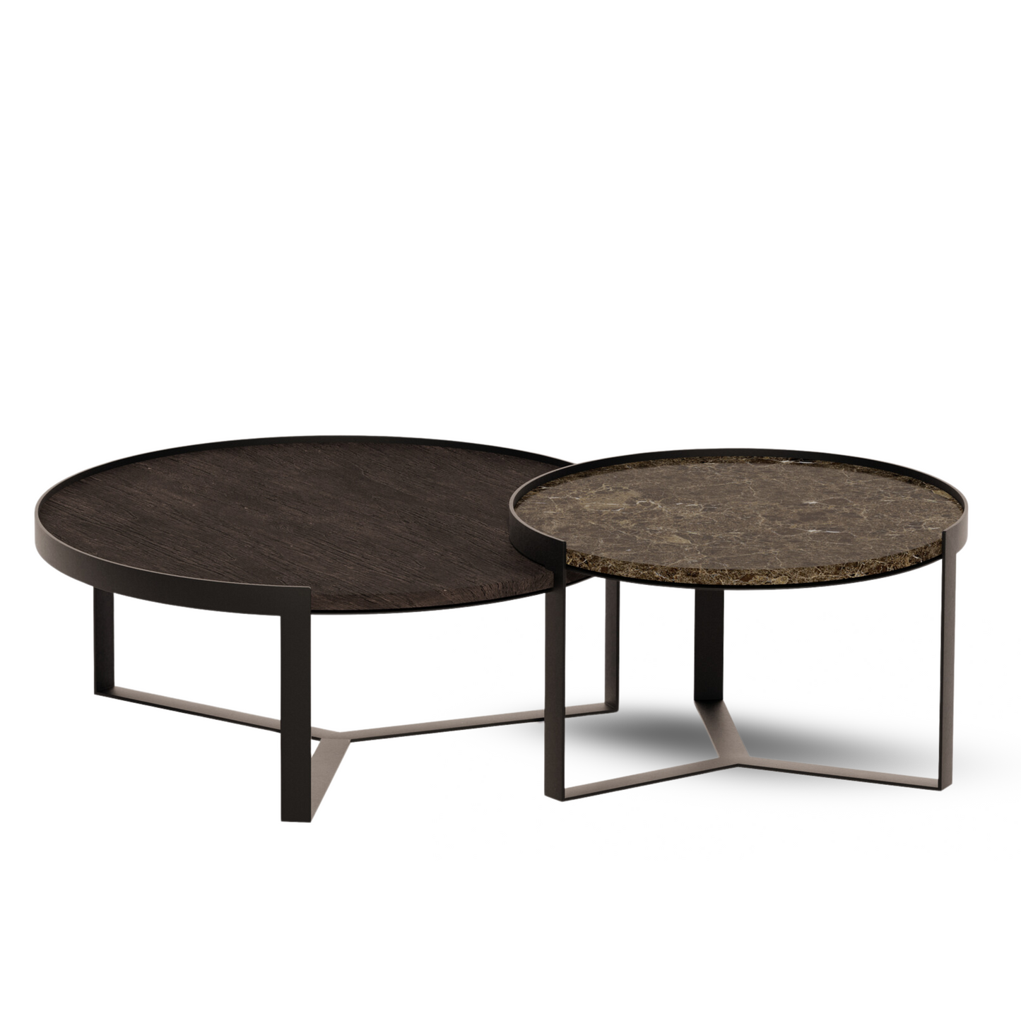 Salontafel May Ø80cmxH28 cm - Ø60cmxH33cm (set/2)