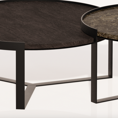 Coffee table May Ø80cmxH28 cm - Ø60cmxH33cm (set/2)