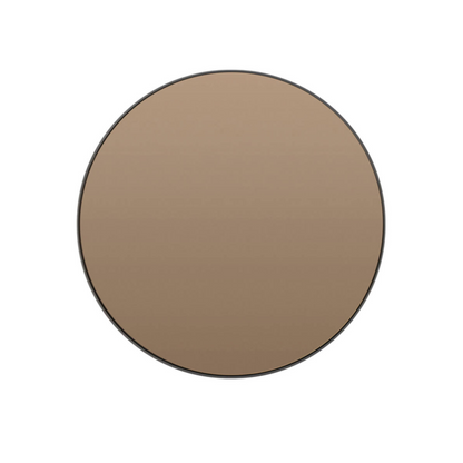 Spiegel rond bruin/brons glas Esto
