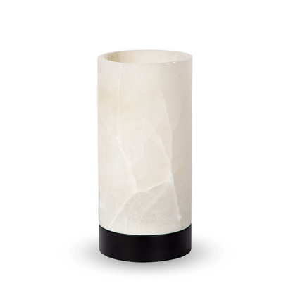 Tafellamp Alora alabaster/ zwart eikenhout 30x14x14 cm (L)