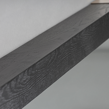 Vierkante hangspiegel Nesla zwart essenhout | goud 140x11x140 cm