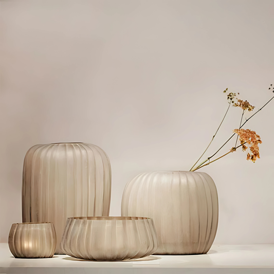 Guaxs | MANAKARA theelichthouder 11x15x10 cm taupe/beige